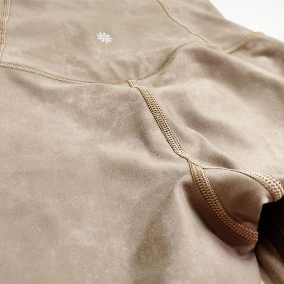 Athleta Elation Tight High Rise Legging Watercolor 7/8 Neutral Tan White S - Picture 7 of 11